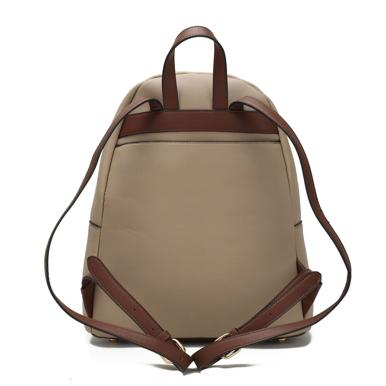 MKF Collection Alice Vegan Leather Women's Backpack by Mia k. Taupe