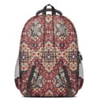 thumbnail image 3 of Boho Bohemia Flower Backpack for School,Cute School Bag,Schoolbag with Adjustable Shoulder Straps & Padded Back,16.9 Inch, 3 of 5