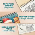 thumbnail image 2 of Netecom Cheerful Christmas Coloring Book Spiral Bound For Adults, A5 Wooden Cover, 30 Joyful Coloring Pages of Festive Holiday Scenes for Stress Relief and Relaxation, 2 of 6
