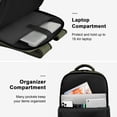 thumbnail image 4 of Mochila MATEIN Extra Large Carry on 45 L con puerto USB Verde, 4 of 6