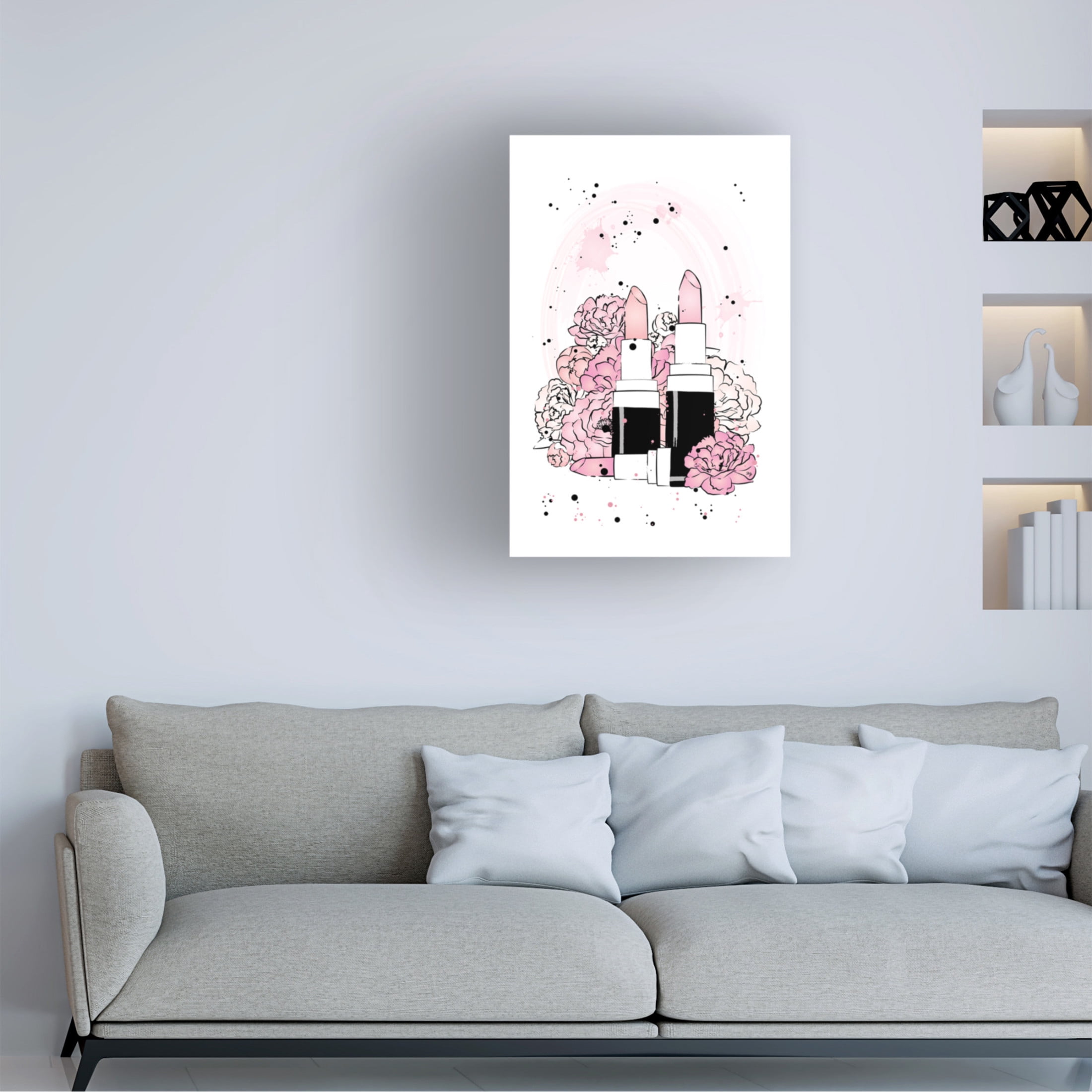Trademark Fine Art Martina   Peony Lipstick Canvas Wall Art