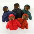 thumbnail image 7 of GYRATEDREAM Winter Coats for Toddler Kids Baby Boys Girls Padded Light Puffer Jacket Outerwear Infant Down Teddy Bear Jacket with Hoods for 4-5Y Brown, 7 of 7