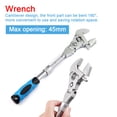 thumbnail image 4 of Multifunctional Retractable Adjustable Wrench Household Maintenance Practical Ratchet Wrench 180° Handle Bathroom Air Conditioner Narrow, 4 of 8