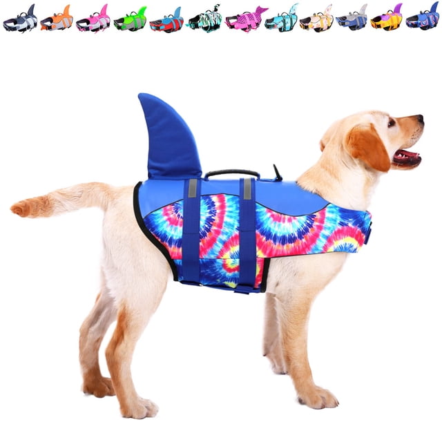Chaleco salvavidas para perros ASENKU, chaleco de seguridad para mascotas, para nadar, gris, XS