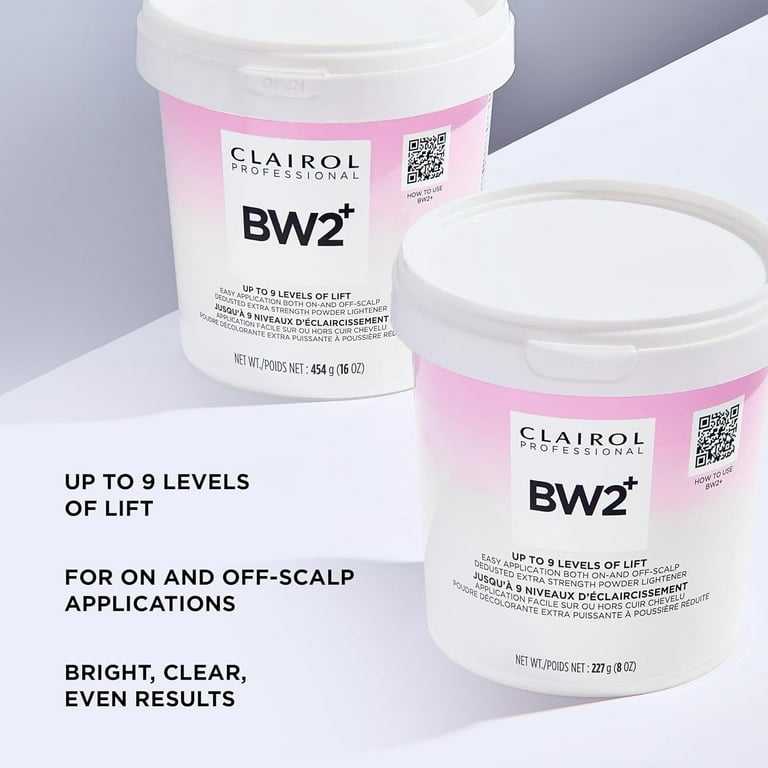 Clairol Professional BW2+ Extra Strength Powder Lightener, Up to 9