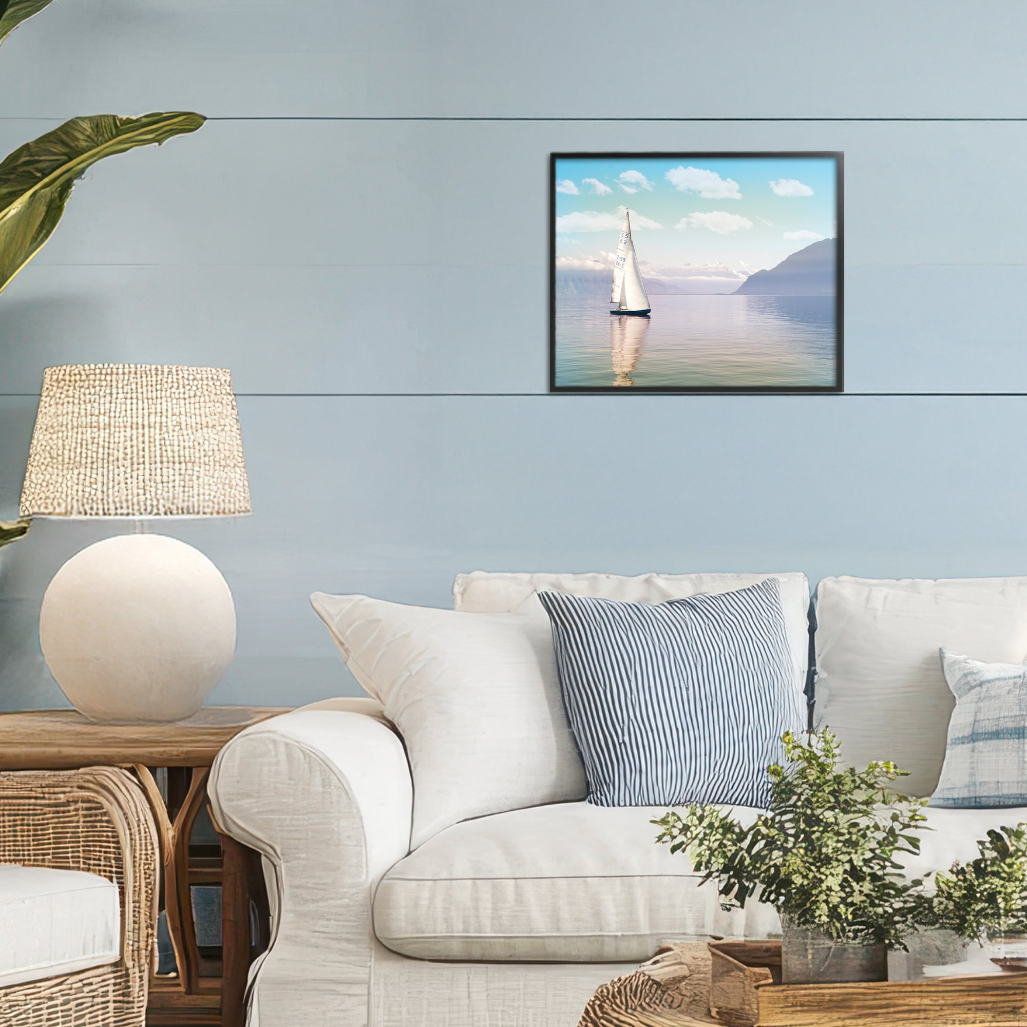 Stupell Industries Ocean Sails Lounging Black Framed Giclee Art, design by Marcus Prime