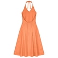 thumbnail image 5 of Rvasteizo Casual Summer Dresses Solid Sleeveless V Neck Backless Thin Strap Elegant Summer Dress, 5 of 5
