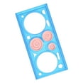 thumbnail image 6 of Multifunctional Geometric Drafting Drawings Stencils Ruler, Mathematics Learning Geometry Ruler, Multiple Shapes Drawings Template Ruler Blue, 6 of 10