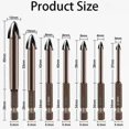 thumbnail image 2 of 7Pcs Glass Cross Spear Head Drill Bits Tungsten Carbide Glass Drilling Bit Set Tile Marble Mirror Drill Wall Bottle Cutting Tool, 2 of 5