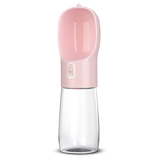 relayinert Distributeur d'Eau pour Animaux Étanche Petit Distributeur de Lait Bol Alimentaire Outil d'Alimentation Extérieur Récipient Tasse Fournitures Randonnée Tasse d'Eau Rose