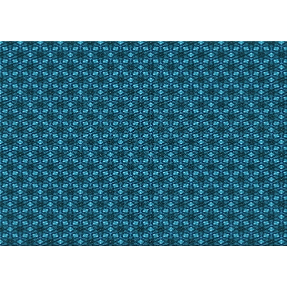 Ahgly Company Indoor Rectangle Patterned Deep Sky Blue Area Rugs, 8' x 12'