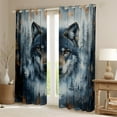 thumbnail image 2 of Feelyou 3D Wolf Animal Black Out Curtains for Boy, Tree Botanical Plant Curtains Pack of 2 (42x63 Each), Rustic Farmhouse Theme Bedroom Curtains, Window Curtains Decor, 2 of 6
