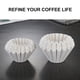 thumbnail image 5 of Filtros de café biodegradables de 1 a 4 tazas, color marrón natural, sin blanquear, para uso en casa y oficina, con diseño de flores, 100 unidades, 5 of 6