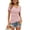 Pink, variant on Women V Neck Short Sleeve Cross Wrap Tops Sexy Slim Fitted Shirt