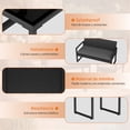 thumbnail image 2 of Muebles de jardín para exteriores todo clima, sillas mecedoras de ratán PE con cojines, juego de conversación de 4 piezas con mesa de centro y banco, ideal para patio trasero, porche o terraza, 2 of 8