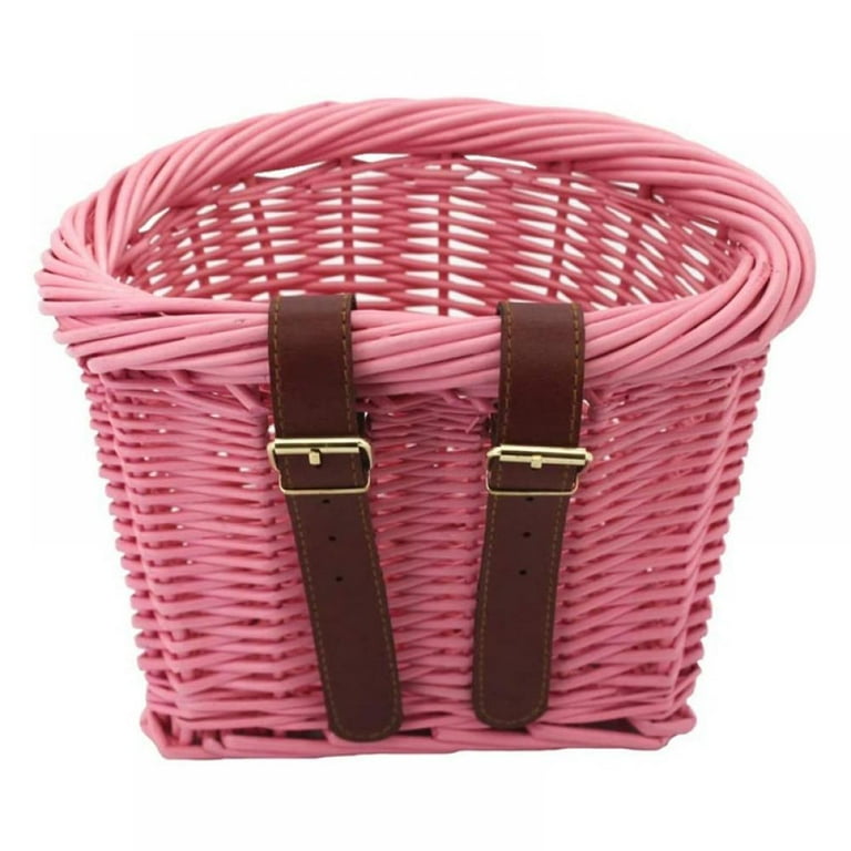 Large wicker bike basket deals