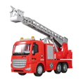 thumbnail image 2 of Camión de de plástico Regalo educativo para niños pequeños Cumpleaños de niños y niñas Camión escalera de incendios perfke Tire hacia atrás de los coches, 2 of 7