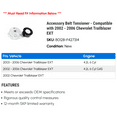 thumbnail image 2 of Accessory Belt Tensioner - Compatible with 2002 - 2006 Chevy Trailblazer EXT 2003 2004 2005, 2 of 2