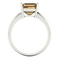 thumbnail image 4 of Clara Pucci 14K White Gold Solid Gold Champagne Solitaire Anniversary Ring for Women - 2.5 cttw Asscher Cut, 4 of 8