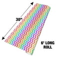 thumbnail image 4 of Rainbow Chevrons Zigzag Pattern Premium Roll Gift Wrap Wrapping Paper, 4 of 4