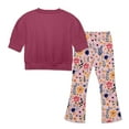 thumbnail image 2 of Millie Loves Lily Girls Dusty Rose Top and Flared Legging Set,Big Girls, Size 6, 2 of 3