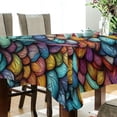 thumbnail image 5 of Yayeee Tablecloths 60" x 108" Rectangle Wrinkle Resistant Party Table Cover, Vibrant Dragon Scales Pattern, 5 of 8