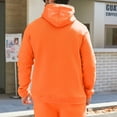 thumbnail image 3 of Letdown Men's Hoodies Lightweight Pullover Solid Long Sleeve Athletic Sweatshirts for Gym Workout Comfort Thin Plain Hoodie with Pockets (Orange, XXL), 3 of 8