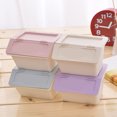 thumbnail image 4 of Desktop Plastic Storage Box Stationery Holder School Office Supplies Storage Box with Cover, 4 of 7