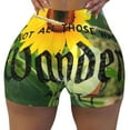 thumbnail image 2 of Sikiie Not All Who Wander Are Lost Workout Shorts Women Scrunch Butt Gym Shorts Seamless High Waist Tummy Control Yoga Biker Athletic Shorts-XX-Large, 2 of 8