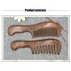 thumbnail image 2 of 2X Peine de Dientes Anchos de Sándalo Peine de Madera de Dientes Gruesos Portátil de Pelo Rizado Herramienta de Masaje Capilar Fina, 2 of 5