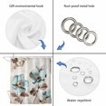 thumbnail image 5 of Retro Mallow Flowers Waterproof Fabric Shower Curtain,Spring Floral Butterfly Elegant Waterproof Fabric Shower Curtain for Bathroom Curtains Bathtubs Shower Curtains with 12 Hooks Standard 66x72, 5 of 8