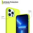 thumbnail image 4 of Compatible with iPhone 13 Pro Max Case 6.7", Slim Liquid Silicone 3 Layers Full Covered Soft Gel Rubber Case Cover 6.7 inch-Fluorescent Yellow, 4 of 11