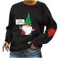 thumbnail image 1 of CEHVOM T-Shirt Décontracté à Manches Longues Col Rond Imprimé de Noël pour Femmes, 1 of 4