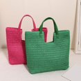 thumbnail image 2 of Travel Bag Handheld Portable High Capacity Handwoven Women Straw Woven Shoulder Bag Travel Accessory, 2 of 10