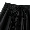 thumbnail image 2 of Elvqul Skirts for Women Casual Long A-Frame Black Cotton Plain High Waist Juniors Summer Skirts, 2 of 5