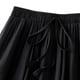 thumbnail image 3 of Faldas Umfun para mujer, informales, de lino liso, elásticas, de cintura alta, plisadas, con lazo, midi, modernas, informales, versátiles, negras, talla única, 3 of 5