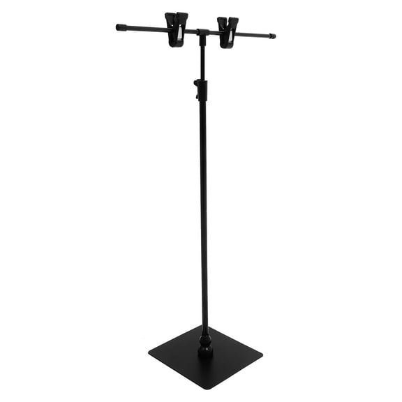 Tineasur Black T-Shaped Poster Stand for Easy Installation, Ideal for Advertising, Table Banner and Display Sign Holders