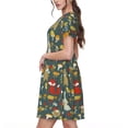 thumbnail image 2 of Balery Cute Animal Forest Vestidos sueltos de manga corta para mujer, vestidos de verano 2025, vestidos casuales de corte A con vuelo., 2 of 6