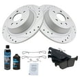 thumbnail image 2 of TRQ Rear Performance Coated Rotor & Ceramic Pad Kit w/Chemicals for Ford BKA18290, 2 of 6