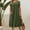 B34 Army Green womens summer dresses clearance under $5, variant on Women Dresses under $10! Cagogo Women's Summer Short Sleeve Round Neck Midi Dress Shirred Front Casual T-Shirt Dressa A-Line Flowy Dress with Pocket