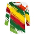 thumbnail image 4 of Xdegoge Last Order Placed Womens 4th of July Outfits Crewneck Ladies 3/4 Length Sleeve Tops Flag Shirts Graphic T Shirts Vintage Spring Tops Plus Size Plus Size Summer Tops Womens Tank Tops Clearance, 4 of 5