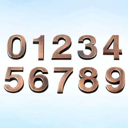 OUNONA House Address Sign Plaque Indoor Use Brown 10Pcs