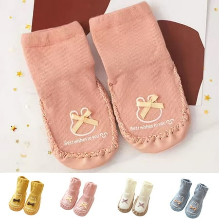 

SPRING PARK 1 Pair Baby Socks Non Skid Baby Boys Girls Toddler Anti Slip Long Floor Socks
