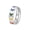 Silver, variant on Unisex 6mm Stainless Steel Rainbow Flag Pride Ring for Couples Wedding Band Gold Size 8