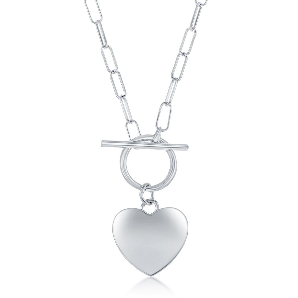 Womens Sterling Silver Heart Pendant Necklace - JCPenney