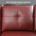 thumbnail image 5 of MAYEERTY 97.5" L-Shaped Sectional Sofa, Faux Leather 2-Piece Modular Couch Sofa Set without Ottoman, Red (Right), 5 of 10