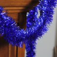 thumbnail image 2 of Northlight 50' x 2.5" Unlit Shiny Lavish Blue Foil Tinsel Christmas and Hanukkah Garland, 2 of 3