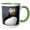 Green/White, variant on 3drose, Atlantic Puffin, Latrabjerg Peninsula, Iceland - Eu14 Rbe0042 - Ralph H. Bendjebar, 11oz Mug
