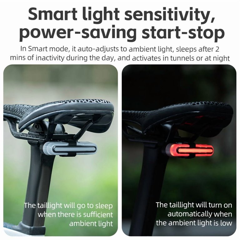 Feu Arrière LED Intelligent Pour Vélo, Détecteur De Freinage - Aluminium CNC