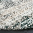 thumbnail image 3 of SAFAVIEH Fontana Danica Abstract Shag Area Rug, Ivory/Green, 6'7" x 6'7" Round, 3 of 7